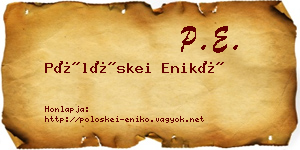 Pölöskei Enikő névjegykártya